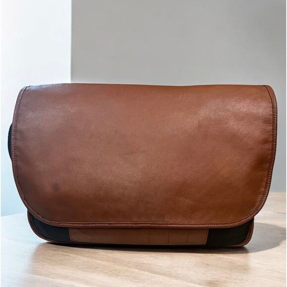 Vintage Coach 688 100th Anniversary US Olympic Leather & Nylon Messenger Bag - Picture 2 of 16